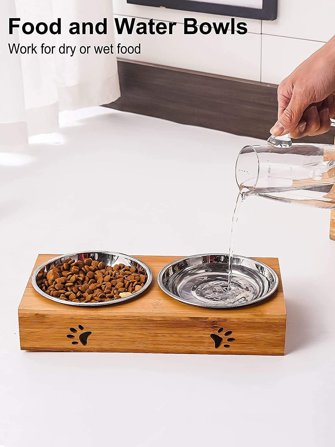 Stainless Steel Shallow Cat Food Bowl 8.1 Inch, Medium Whisker Fatigue Cat Food Dish 26.7 Fl.Oz, Replacement Basic Kitten Bowls Bulk for Elevated Stand, Dishwasher Safe (Set of 2)