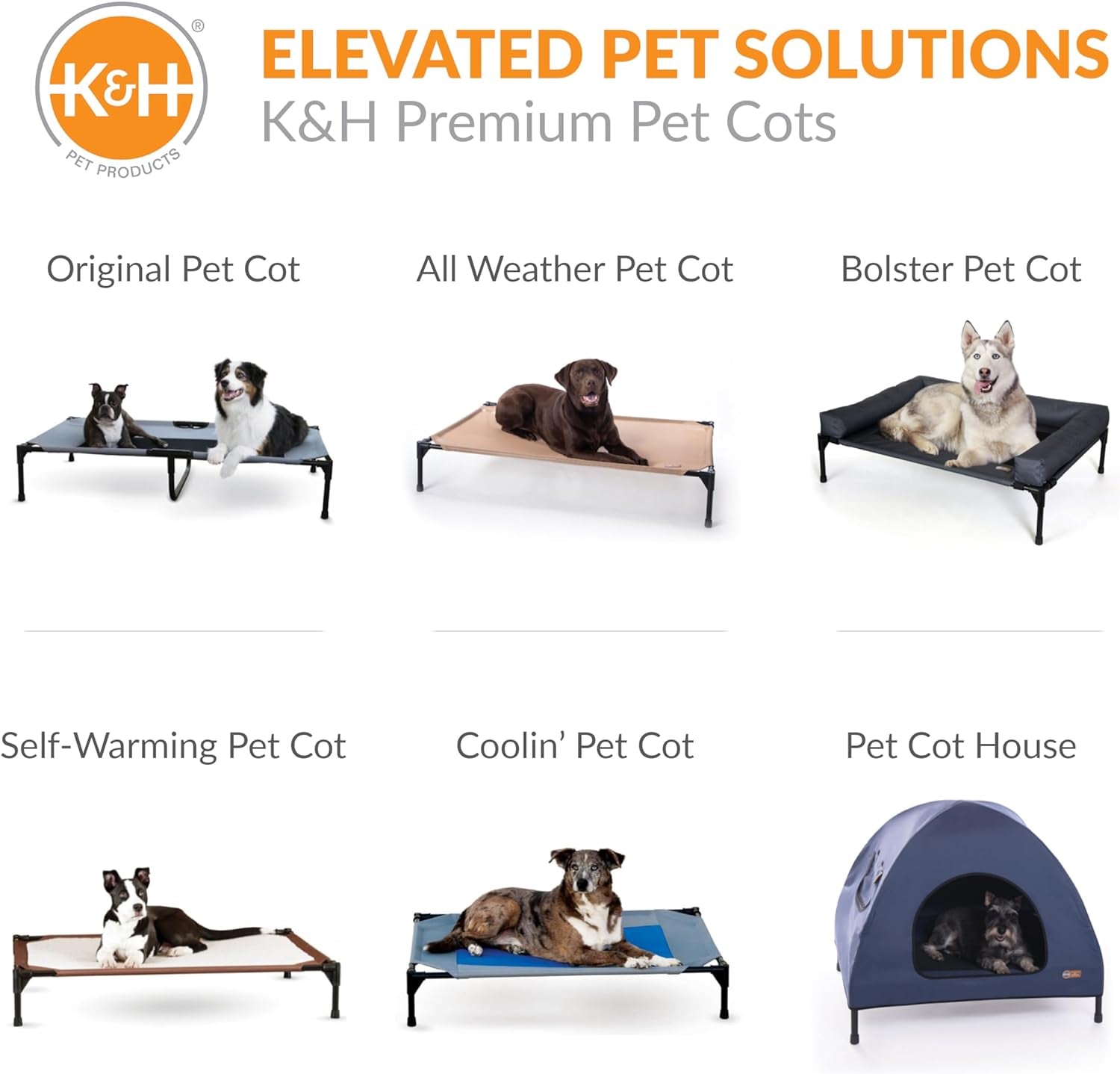 K&H Outdoor Elevated Dog Bed - Cooling Raised Dog Bed for Small & Medium Pets, Breathable Mesh Center Hammock Design, Indoor/Outdoor Washable Cover, Portable Metal Frame, Chocolate, Medium 32X25In